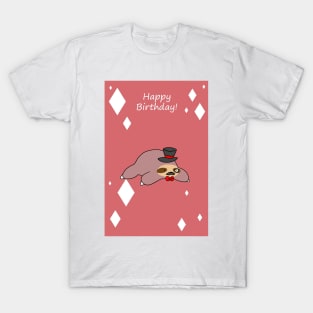 "Happy Birthday" Dapper Sloth T-Shirt